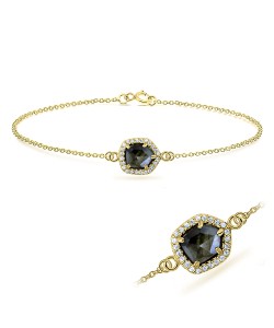 Labradorite with CZ Stones Bracelet BRS-391-GP